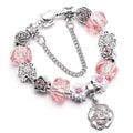 Pandora Styled Flower Womens Bracelet